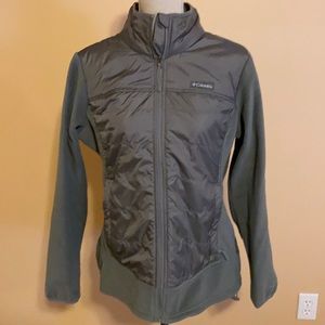 Columbia jacket size large green/gray with Omni heat inside Never worn